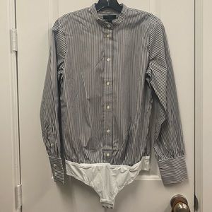 J.Crew Stripe Stretch Tailored Perfect Bodysuit